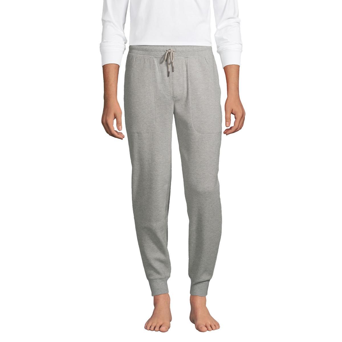 Lands End Mens Waffle Jogger Pajama Pants Product Image