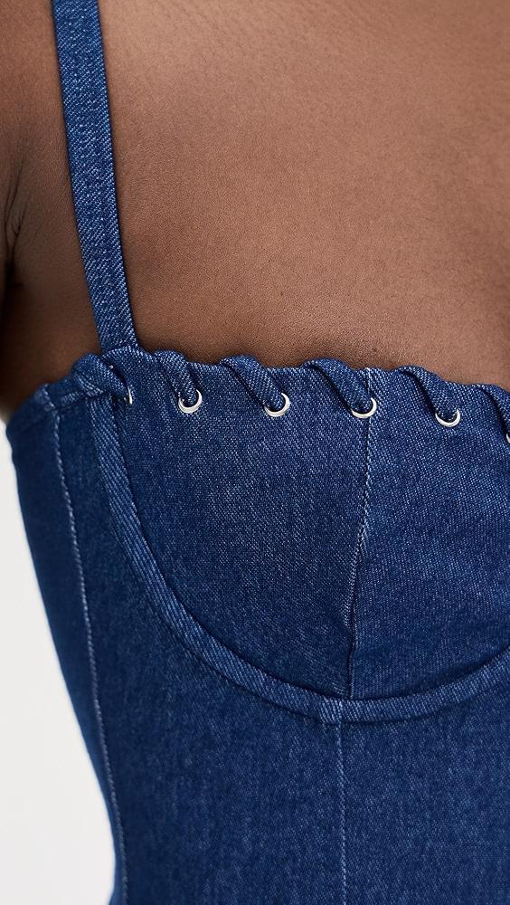 Good American Denim Square Neck Support One Piece | Shopbop Product Image