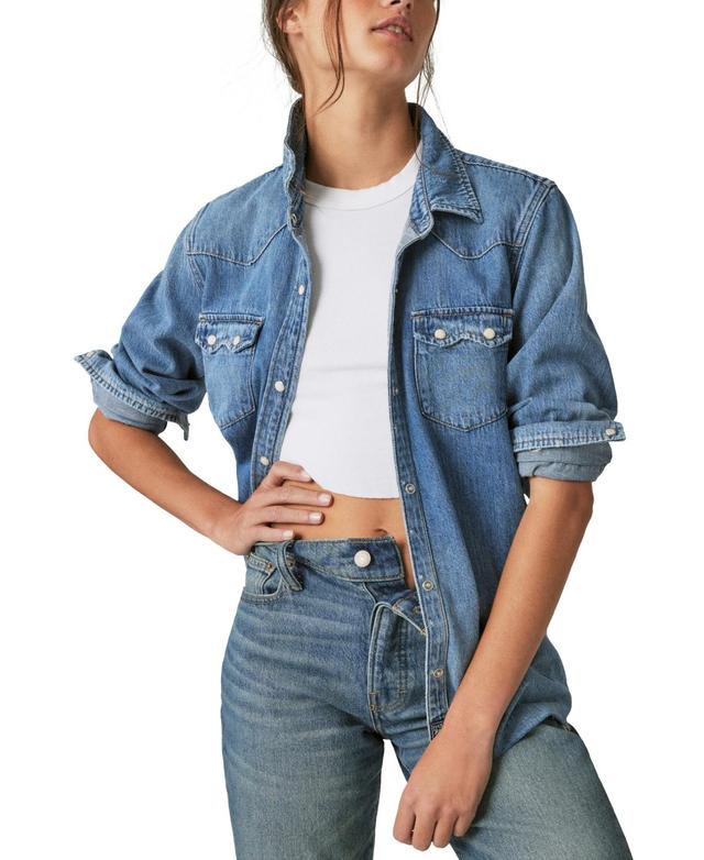 Lucky Brand Womens Cotton Authentic Heritage Denim Shirt Product Image