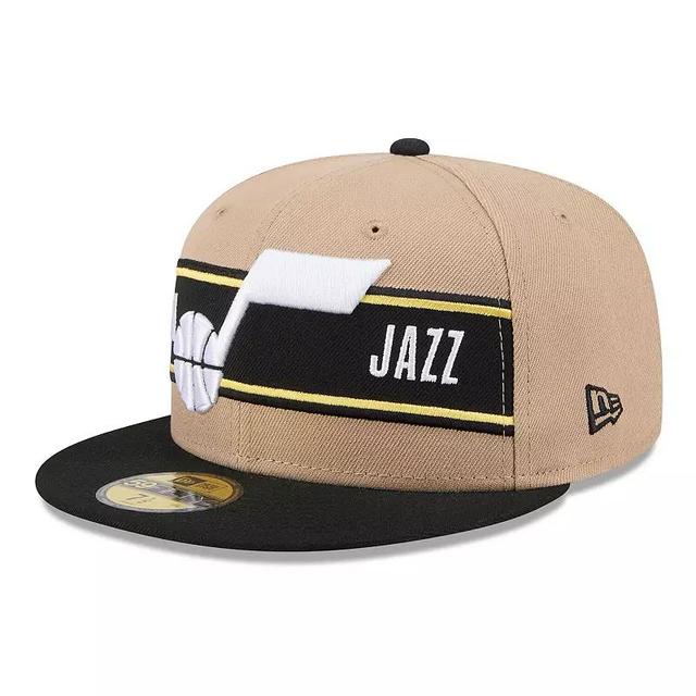 Mens New Era Tan/Black Utah Jazz 2024 NBA Draft 59FIFTY Fitted Hat Product Image