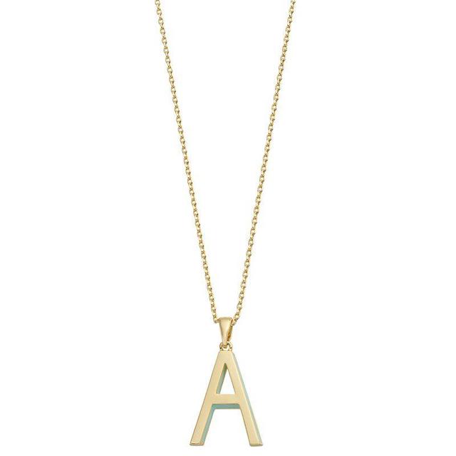 City Luxe Gold Tone Initial Charm Pendant Necklace, Womens Gold Tone B Product Image