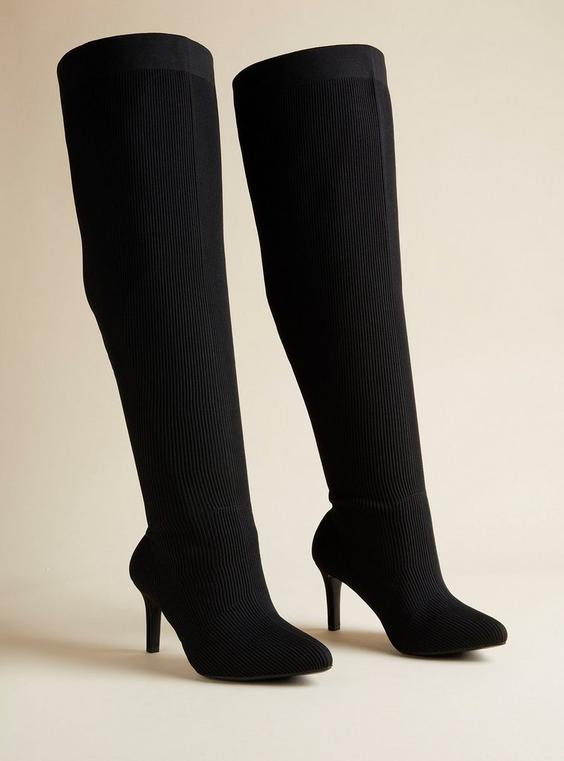 Knit Stiletto Over The Knee Boot (WW) product image