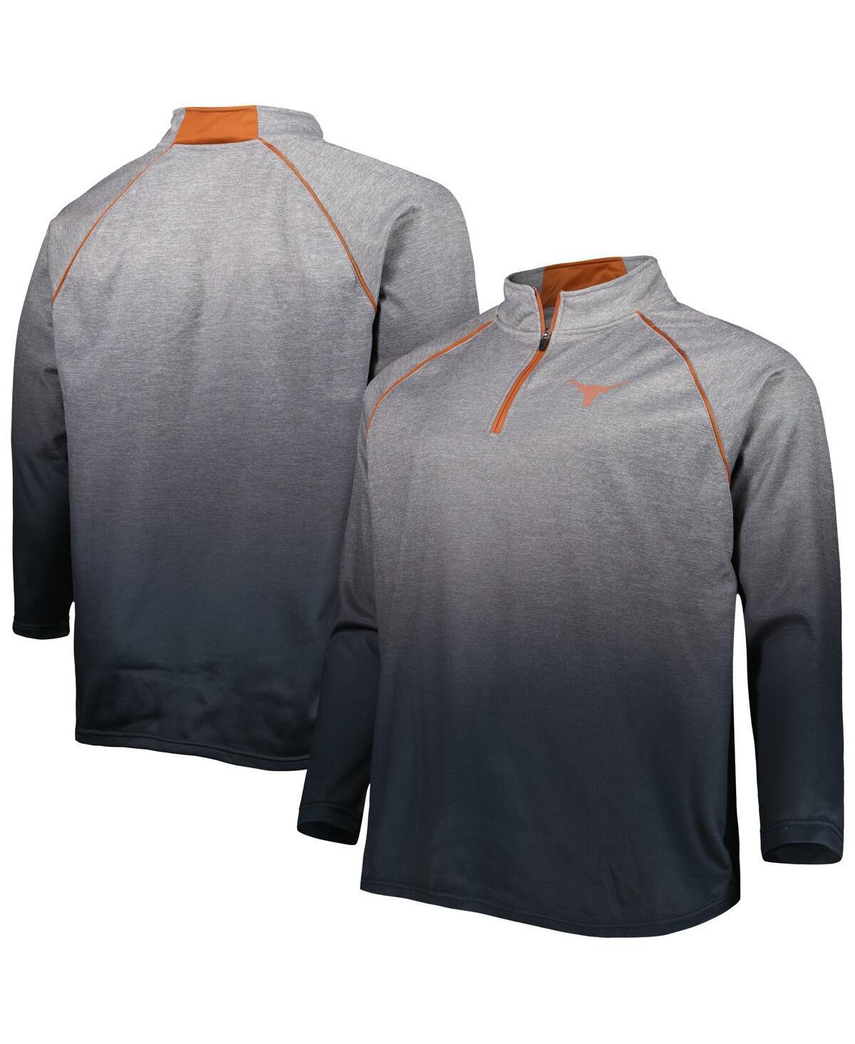 Mens Colosseum Heather Gray Texas Longhorns Sitwell Raglan Quarter-Zip Jacket Product Image