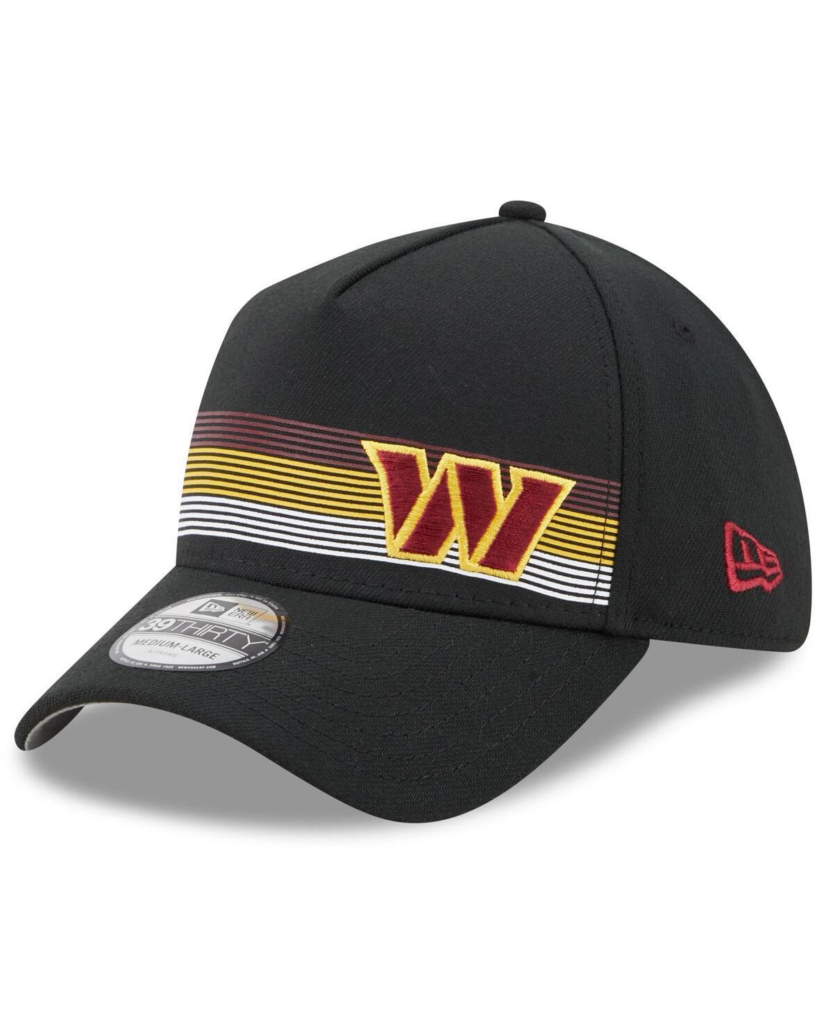 Mens New Era Black Washington Commanders Flawless Stripe 39THIRTY Flex Hat Product Image