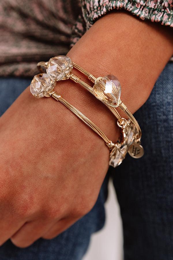 The Champagne Heart Bangle Bracelet Product Image