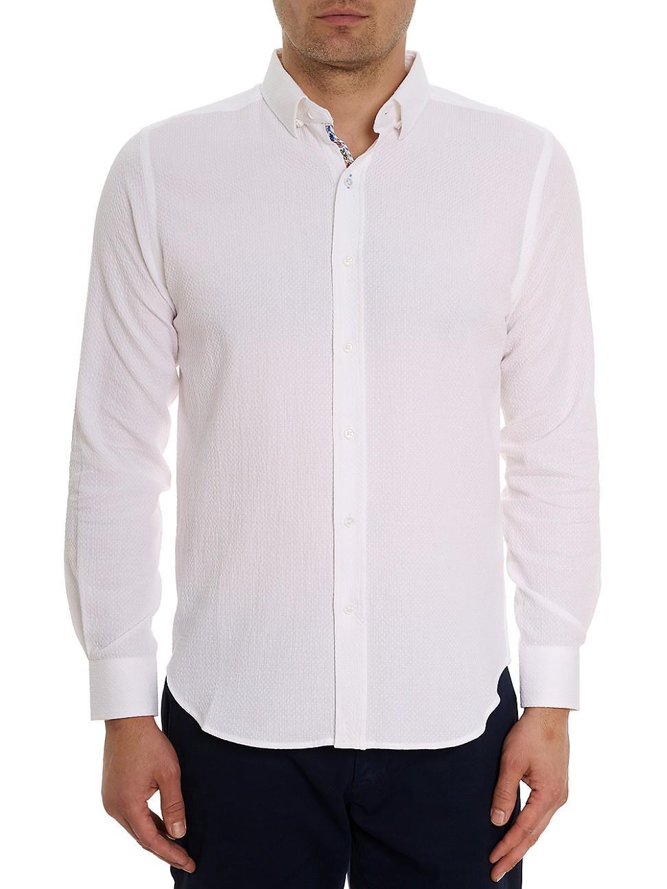 Mens Reid Cotton Button-Front Shirt Product Image