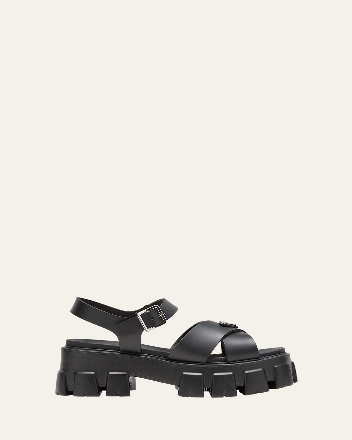 Monolith Crisscross Ankle-Strap Chunky Sandals Product Image