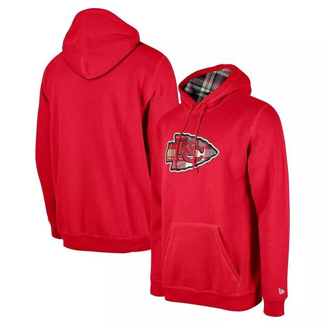 Mens New Era Kansas City Chiefs 3rd Down Plaid Pullover Hoodie Product Image