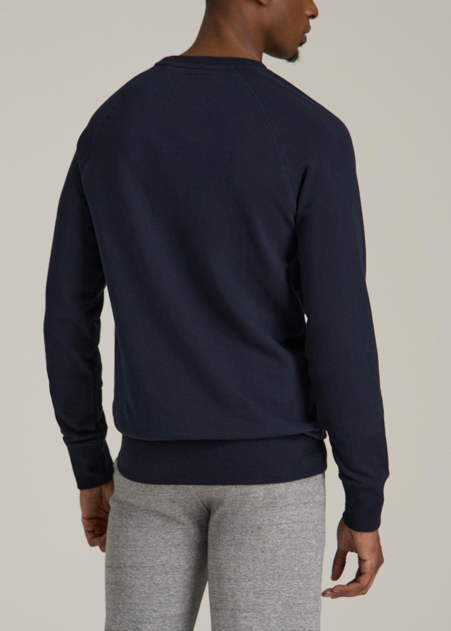 Wearever 2.0 French Terry Crewneck Sweatshirt for Tall Men in Evening Blue Male Product Image