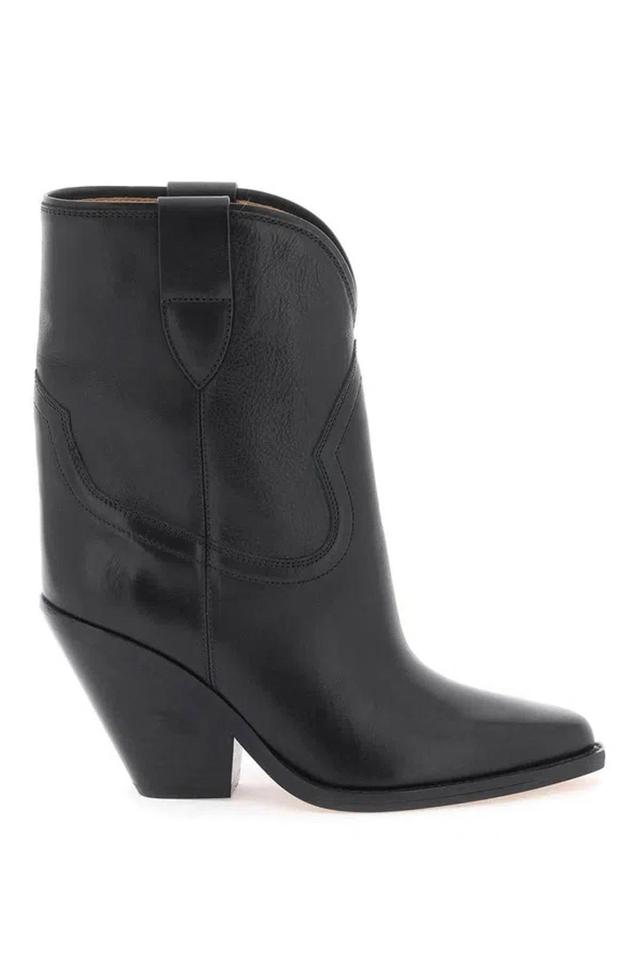 ISABEL MARANT Dahope Leather Cowboy Boots In Black Product Image