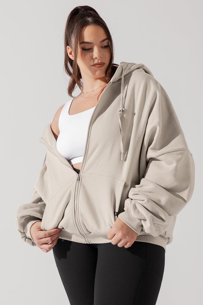 Zip Cloud Hoodie - Seashell  Product Image