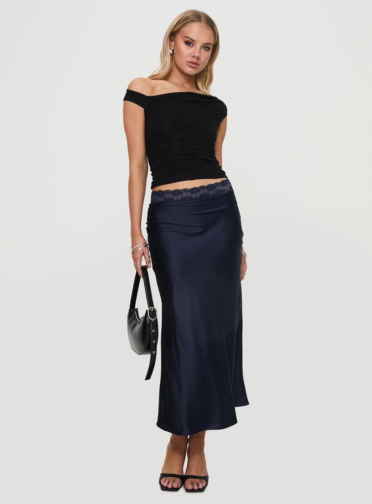 The Charmaine Maxi Skirt Navy Product Image