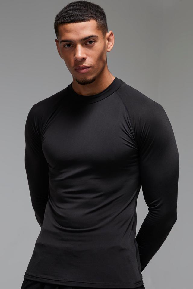 Man Active Long Sleeved High Neck Base Layer | boohooMAN USA Product Image