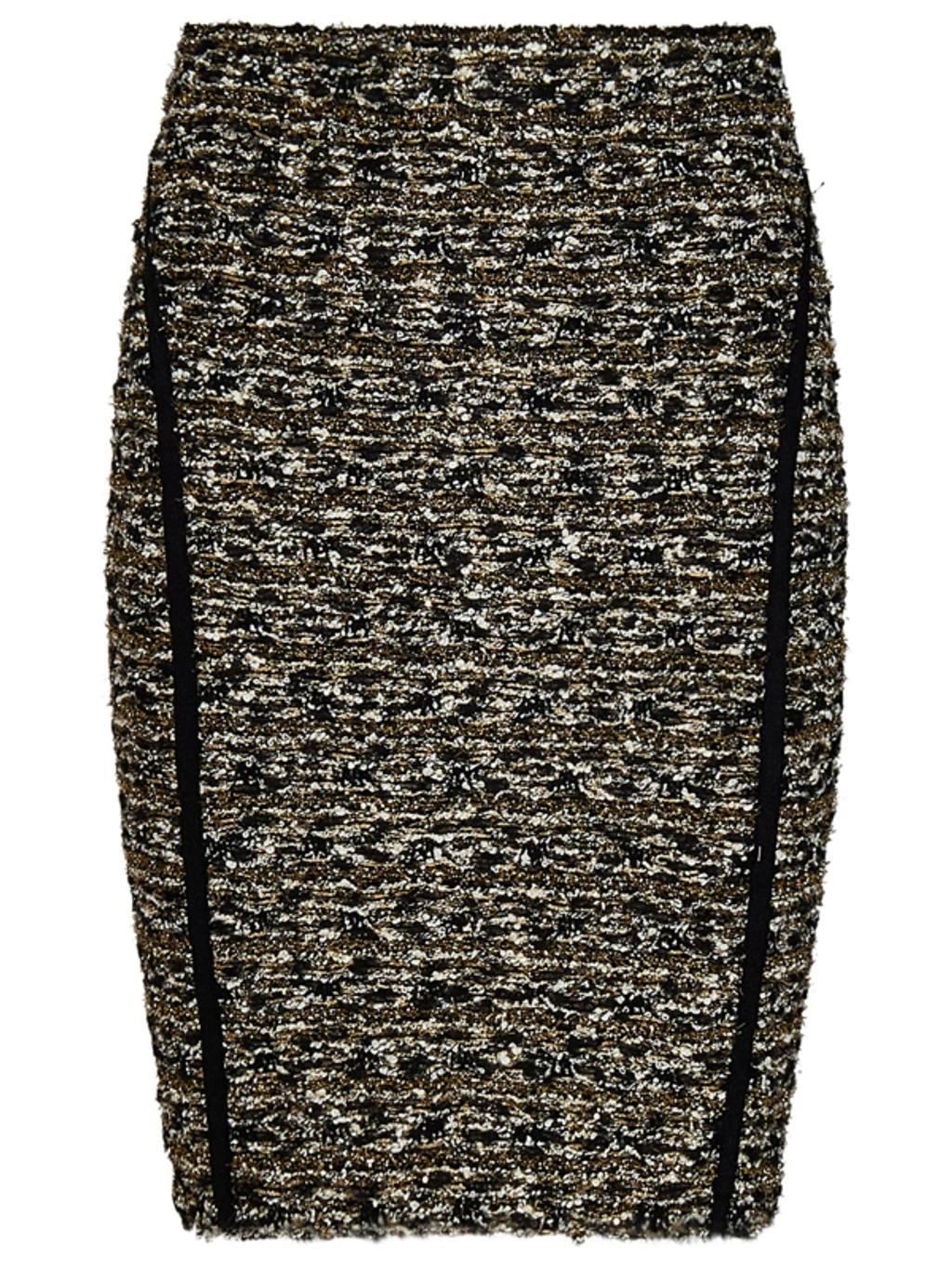 Lurex Tweed Pencil Skirt In Black Product Image