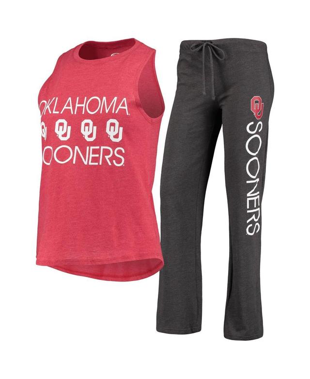 Womens Concepts Sport Crimson/Charcoal Oklahoma Sooners Team Tank Top & Pants Sleep Set Product Image