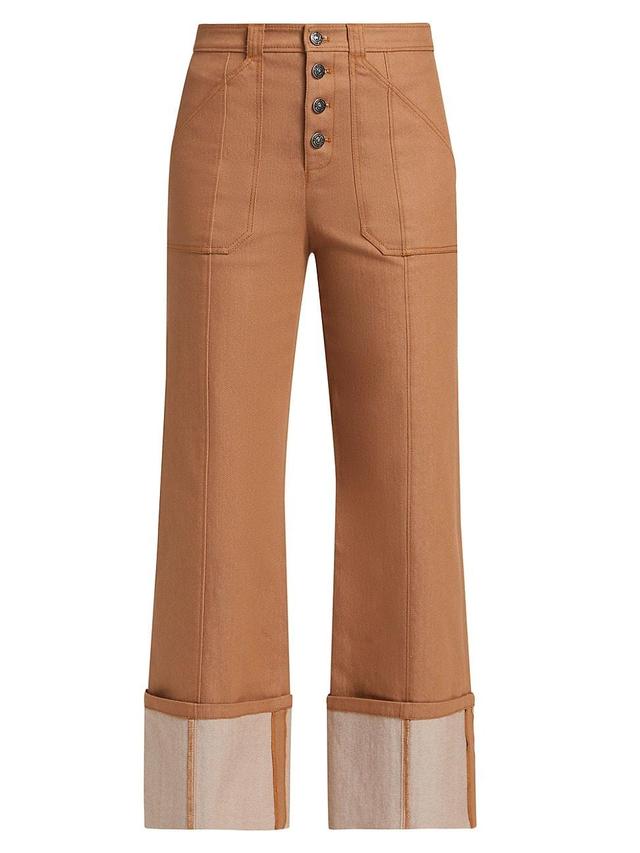 Womens Benji Cuffed High-Rise Jeans Product Image