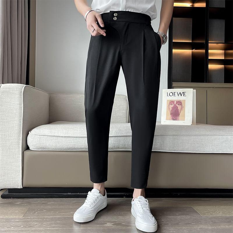 Tapered Cropped Dress Pants Product Image