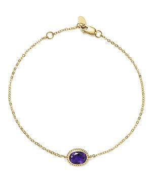 Saks Fifth Avenue Made in Italy Saks Fifth Avenue Women's 14K Yellow Gold & Citrine Chain Bracelet  - female - Size: one-size Product Image