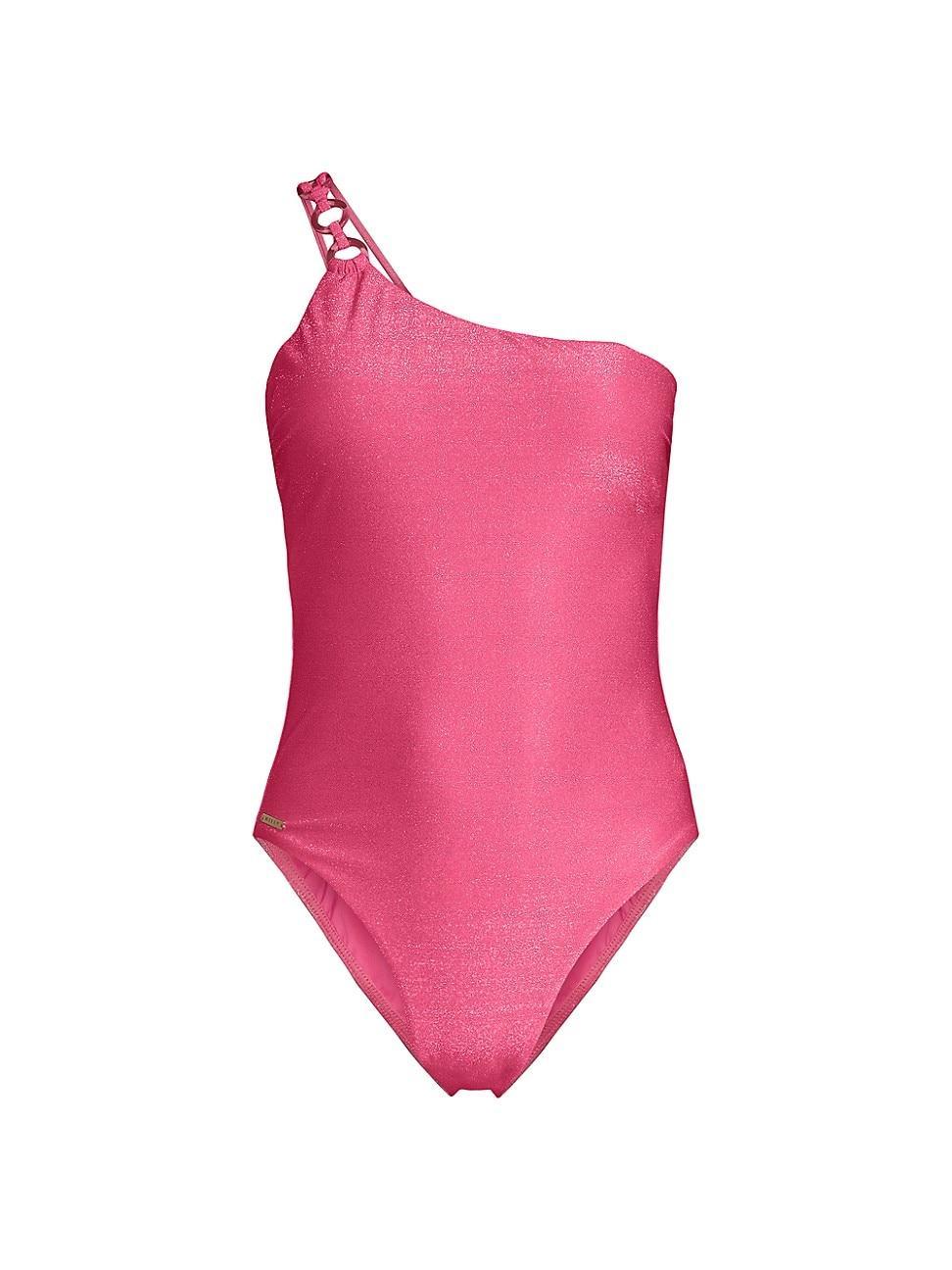 Womens One-Shoulder One-Piece Swimsuit Product Image