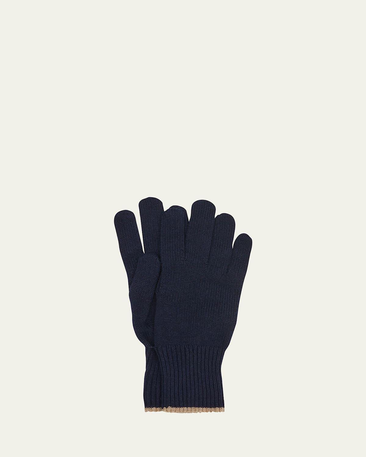 Mens Cashmere-Knit Gloves Product Image