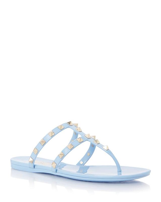 Womens Rockstud Flat Rubber Sandals Product Image