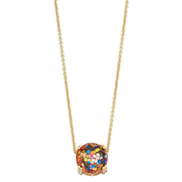 Aleure Precioso Sterling Silver Glitter Pendant Necklace, Womens Multicolor Product Image