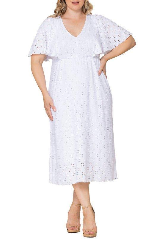 Lucy Eyelet Maxi Dress - Plus Product Image