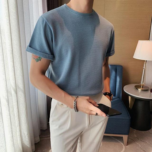 Short-Sleeve Knit T-Shirt Product Image