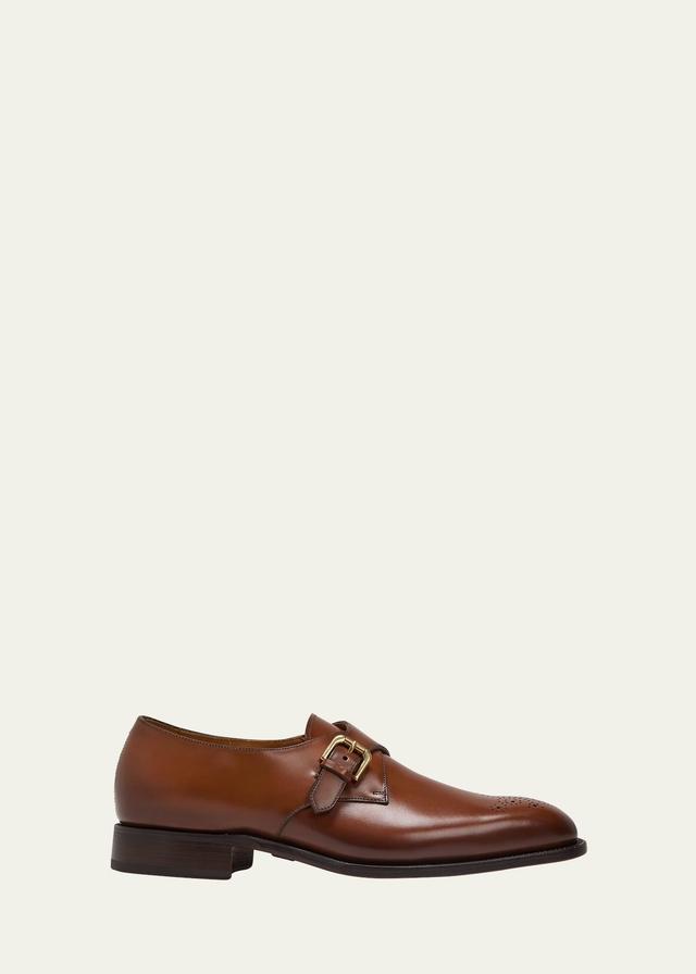 Mens Darnell Burnished Monk-Strap Shoes Product Image