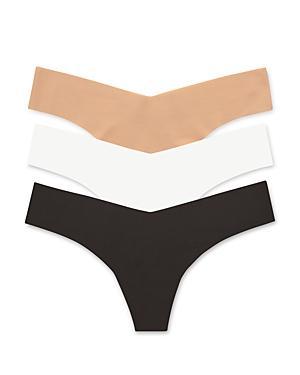 Commando Classic Thong 3-Pack Black/Black) Women's Underwear Product Image