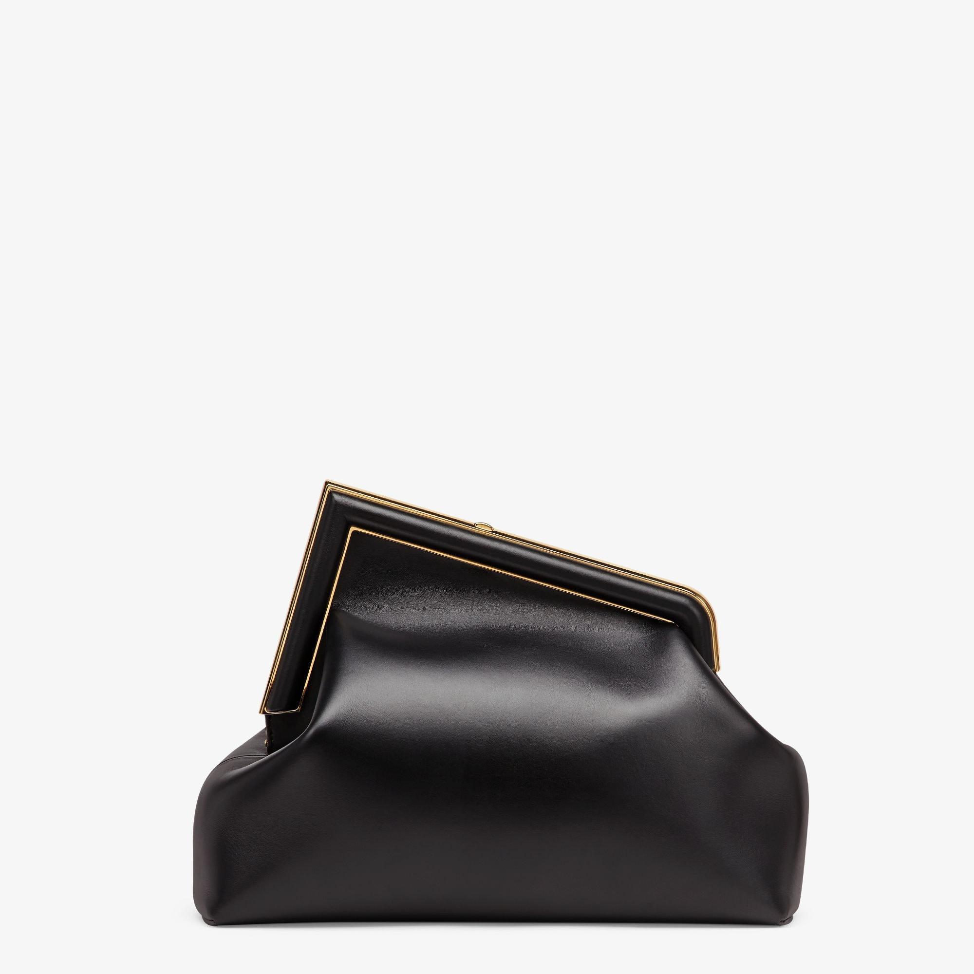 Fendi First MediumBlack leather bag Product Image