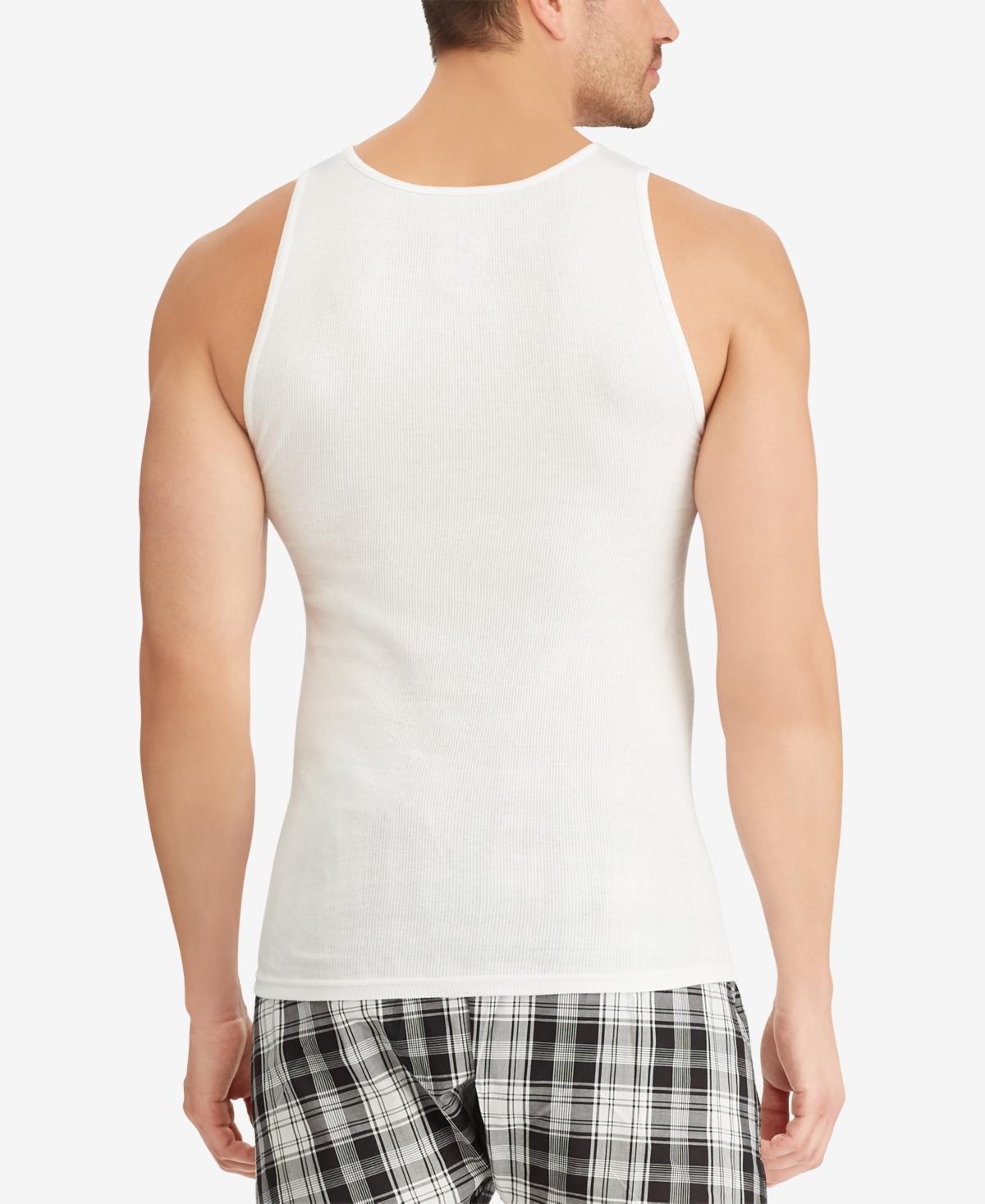 POLO RALPH LAUREN Men's Cotton Undershirt Tank Top 5-pack In White Pack Product Image