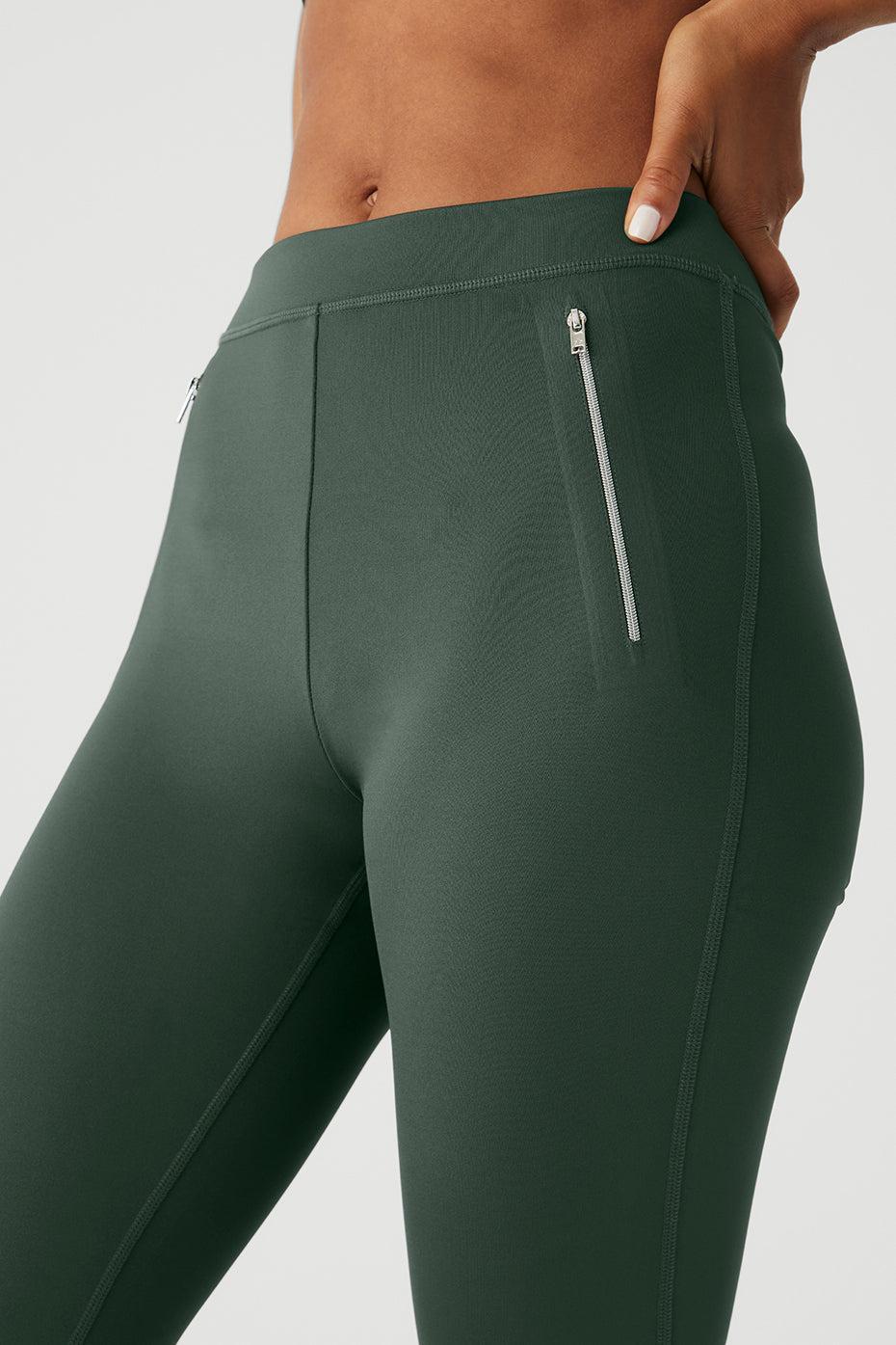 High-Waist Thrill Seeker Legging - Dark Cactus Product Image