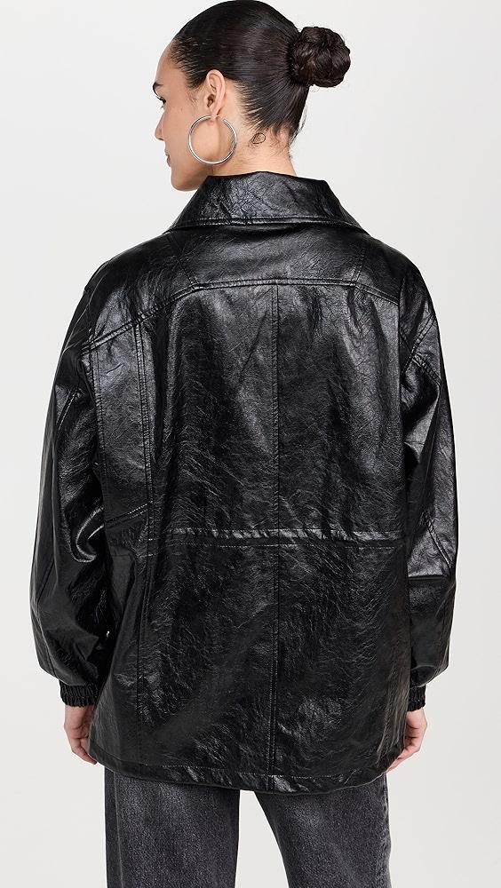 rag & bone Monica Faux Leather Foil Jacket | Shopbop Product Image