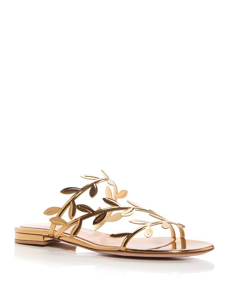 Womens Flavia Metallic Leather Flat Sandals Product Image