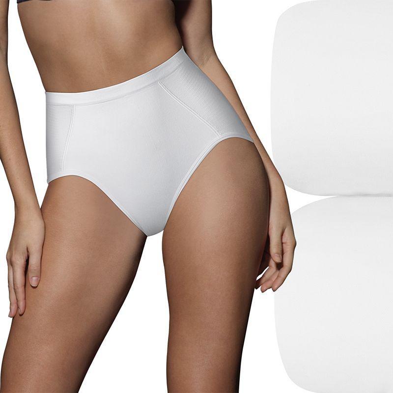 Bali Seamless Extra Firm Control Brief 2-Pack White XL Women's Product Image