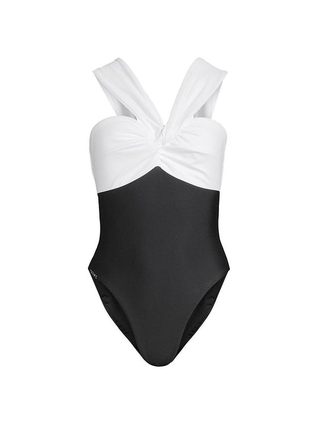 Womens Betsy Colorblock Knotted One-Piece Swimsuit Product Image