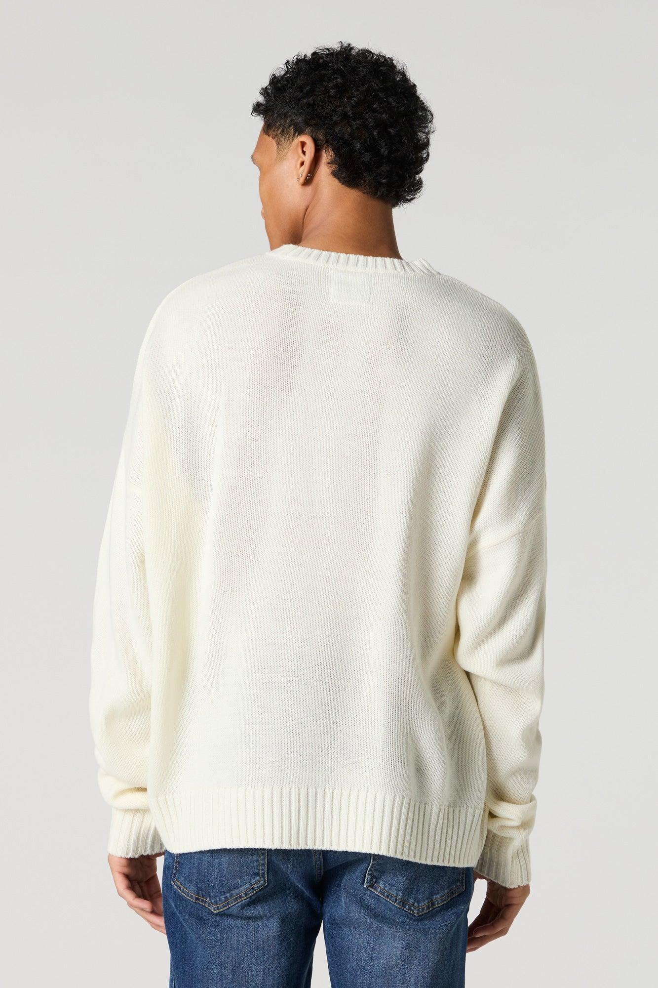 LA Jacquard Knit Relaxed Sweater Male Product Image