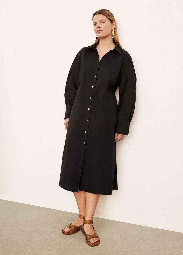 Long Sleeve Soft-Fitted Shirt Dress Product Image