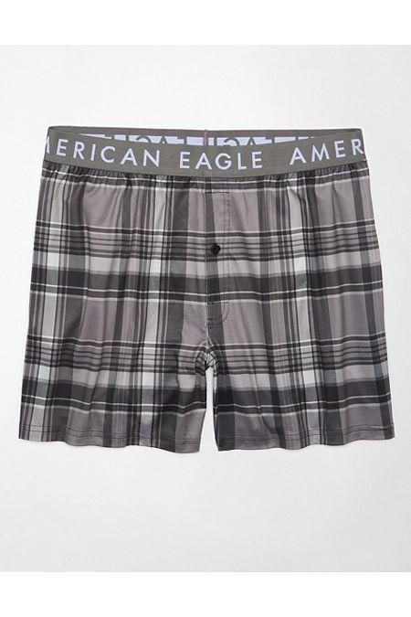 AEO Plaid Ultra Soft Pocket Boxer Short Men's Product Image