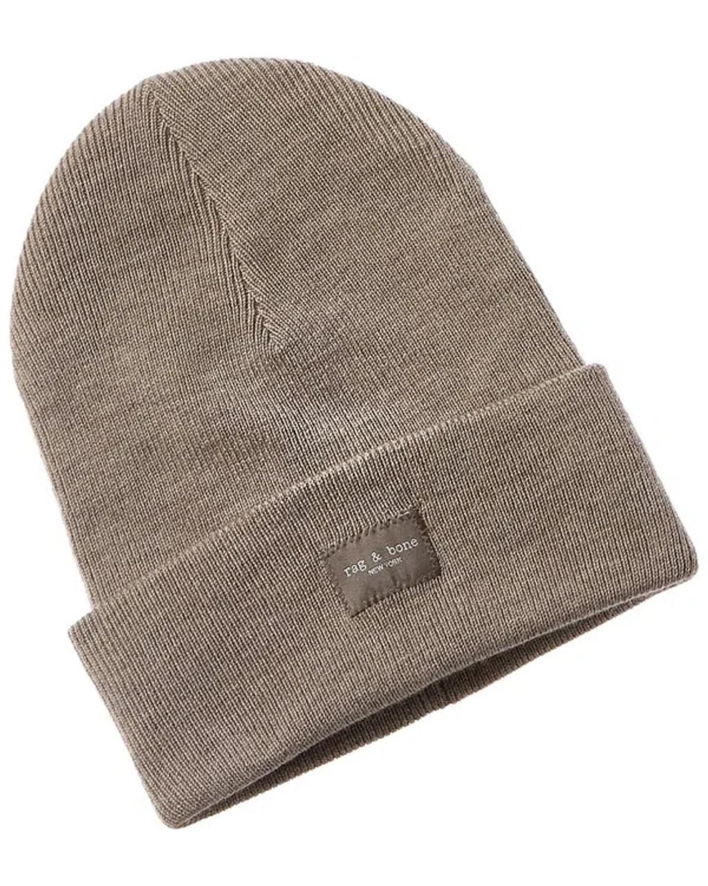 RAG & BONE Addison Wool-blend Beanie In Grey product image