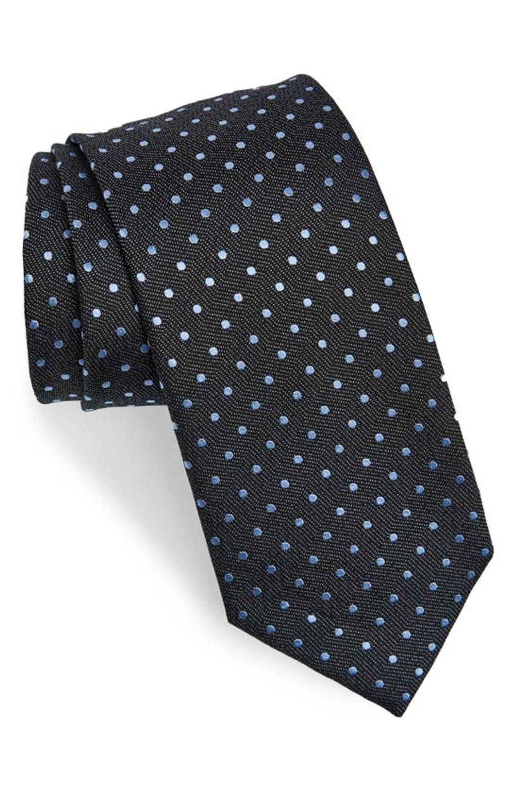 TOM FORD Dobby Dot Silk Tie In Sky Blue Product Image