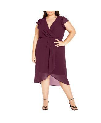 Plus Size Wrap Swing Dress Product Image