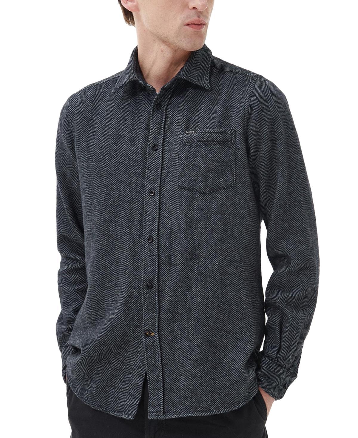 Mens Robertson Herringbone Cotton Shirt Product Image