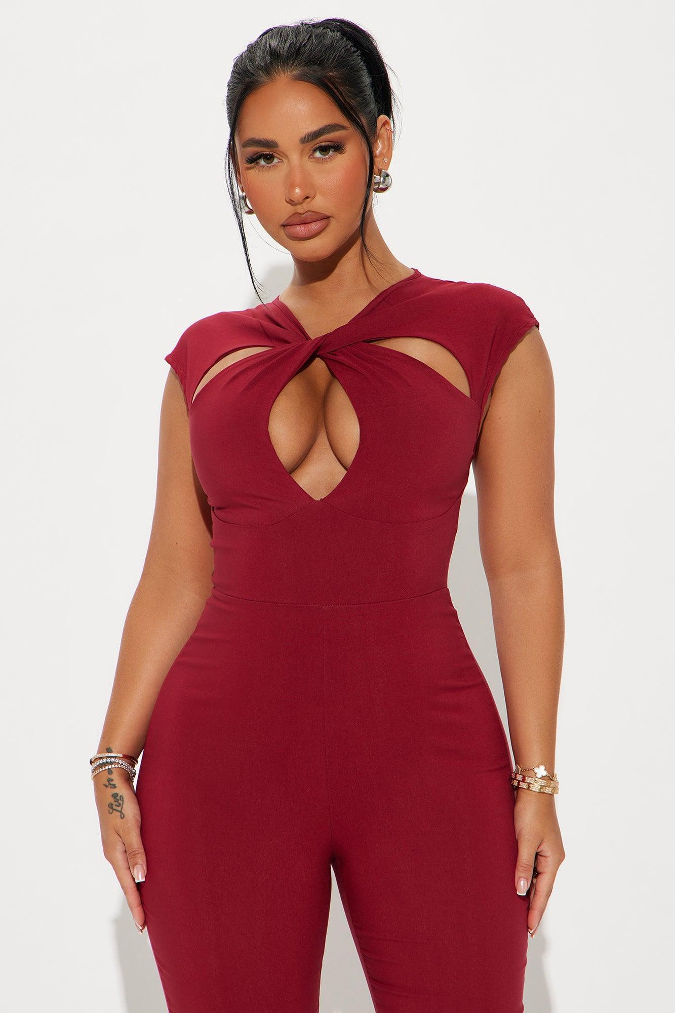 Kalany Jumpsuit - Burgundy Product Image