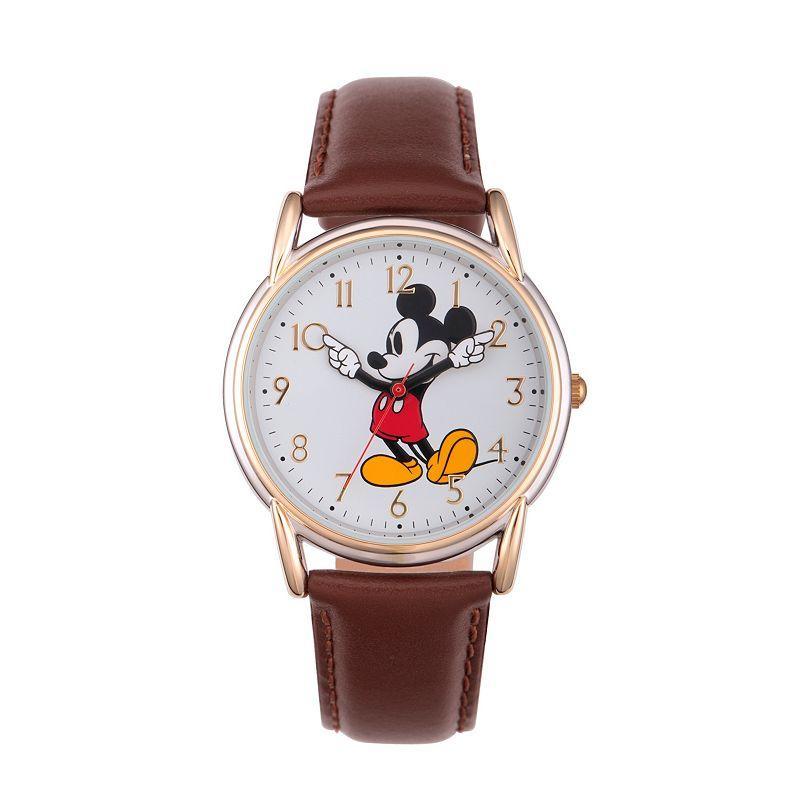 Disneys Mickey Mouse Womens Brown Classic Watch Product Image