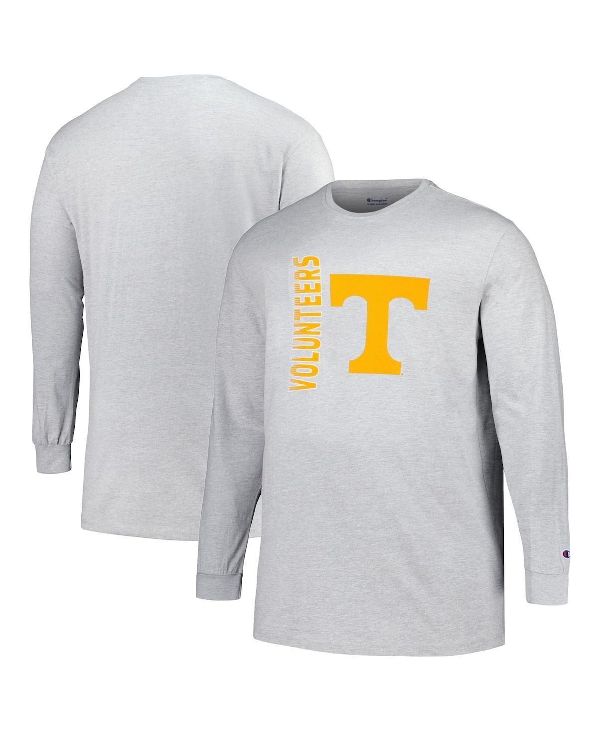 Mens Champion Heather Gray Tennessee Volunteers Big and Tall Mascot Long Sleeve T-shirt Product Image