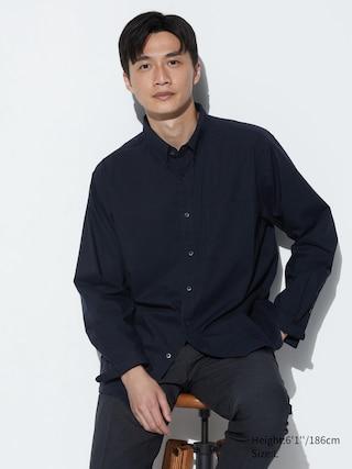 Mens Broadcloth Shirt Navy 2XL UNIQLO US Product Image