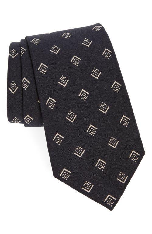 Ralph Lauren Purple Label Geometric Deco Print Silk Tie Product Image