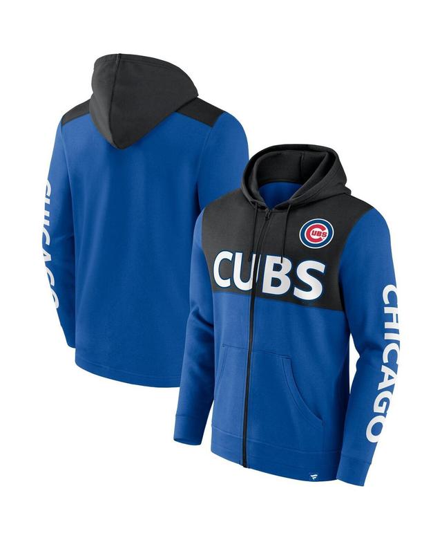 Mens Fanatics Branded Royal/Black Chicago Cubs Ace Hoodie Full-Zip Sweatshirt Product Image